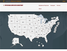 Tablet Screenshot of physicianemployerdirectory.com